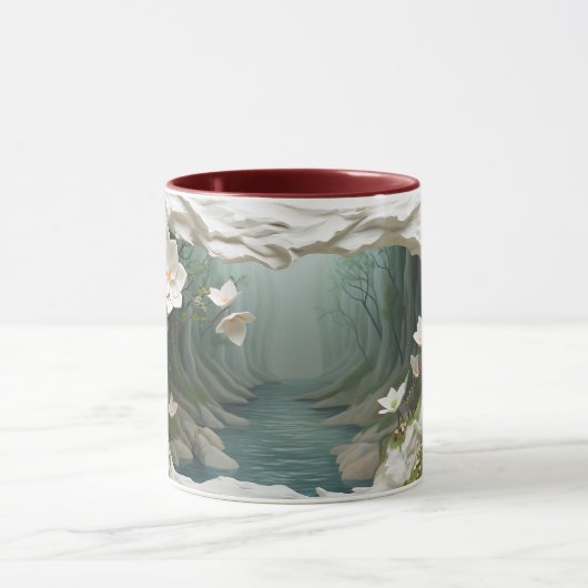 Mug ☕ de café en céramique Enchanted Forest River (Centre)