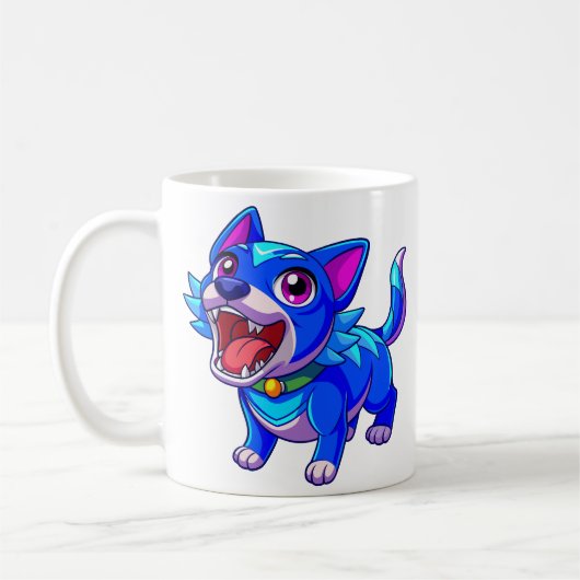 Mug de café en dentelle bleue (Gauche)