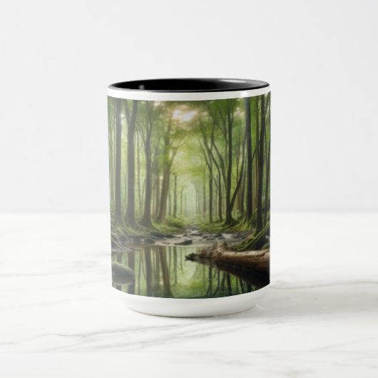 Mug de café en forêt enchantée (Centre)