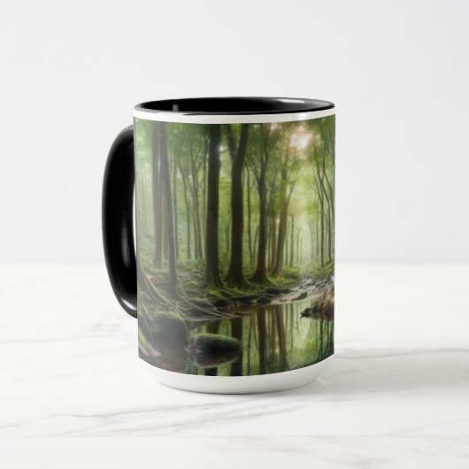 Mug de café en forêt enchantée (Devant gauche)
