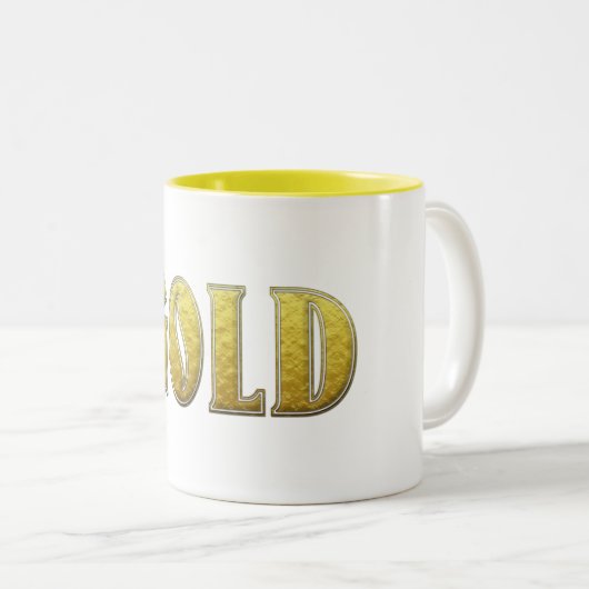 Mug de café en or (Devant droit)