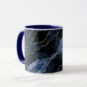 Mug de café en or bleu marine (Devant gauche)