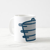 Mug de café en pot gris (Devant gauche)