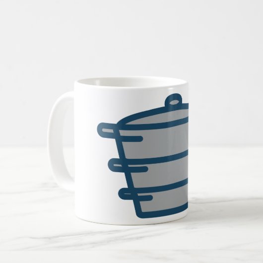 Mug de café en pot gris (Devant gauche)