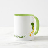 Mug de café en tranches de fruits orange (Devant droit)