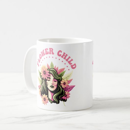 Mug de café enfant fleur (Devant gauche)