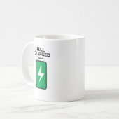 Mug de café entièrement chargé - Un cadeau amusant (Devant gauche)
