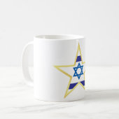 Mug de café étoile d'or Israël (Devant gauche)