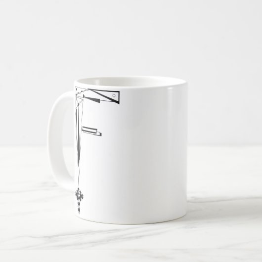 Mug de café "F" (Devant gauche)