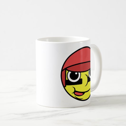 Mug de café Face de baseball (Devant droit)