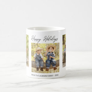Mug de café familial Collage de 3 photos Joyeuses