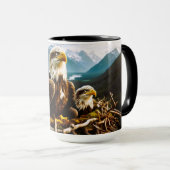 Mug de café Famille E9 (Différentes options dispon (Devant droit)