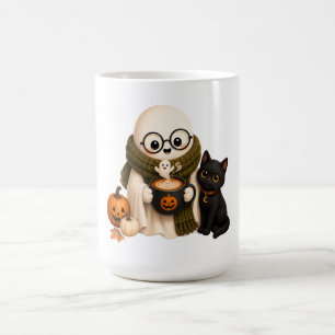 Mug de café fantôme d'Halloween mignon et cosy