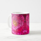 Mug de café - Fleur de cactus rose vif (Devant gauche)