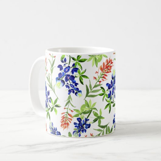 Mug de café fleur sauvage (Devant gauche)