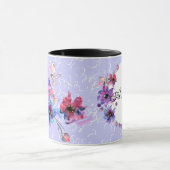 Mug de café : Fleurs violettes Sublimation envelop (Centre)