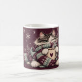 Mug de café flocon de neige bordeaux pour chat d'h (Centre)