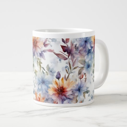 Mug de café floral (Devant droit)