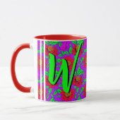 Mug de café floral avec belle conception de fleurs (Gauche)