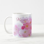Mug de café floral en fleurs de cerisier rose (Gauche)