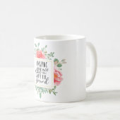 Mug de café Floral "Extraordinaire Grace" (Devant droit)