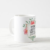 Mug de café Floral "Extraordinaire Grace" (Devant gauche)