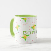 Mug de café Floral jaune (Devant gauche)