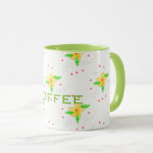 Mug de café Floral jaune (Devant droit)