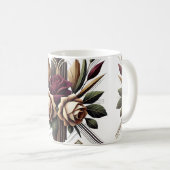 Mug de café floral moderne (Devant droit)
