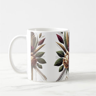 Mug de café floral moderne