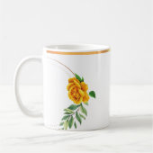 Mug de café floral moulé à l'or rose jaune (Gauche)
