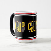 Mug de café floral personnalisé | Cadeau de nom pe (Devant gauche)