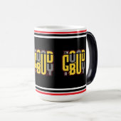 Mug de café floral personnalisé | Cadeau de nom pe (Devant droit)