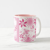 Mug de café Floral rose (Devant droit)