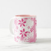 Mug de café Floral rose (Devant gauche)