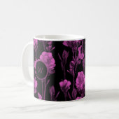 Mug de café Floral rose personnalisé (Devant gauche)