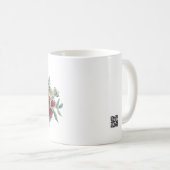 Mug de café Floral rouge (Devant droit)
