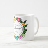 Mug de café floral tropical (Devant droit)