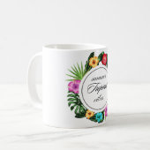 Mug de café floral tropical (Devant gauche)