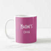 Mug de café Fuchsia personnalisée (Gauche)