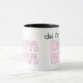 Mug de café gallois : café Hoffi, Pois roses (Centre)