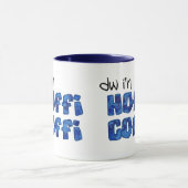 Mug de café gallois : Hoffi Coffi, effet bleu marb (Centre)