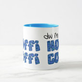 Mug de café gallois : Hoffi Coffi, Flore bleu fonc (Centre)