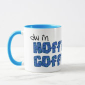 Mug de café gallois : Hoffi Coffi, Flore bleu fonc (Gauche)