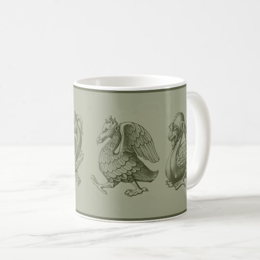 Mug de café Gargoyles vert (Devant droit)