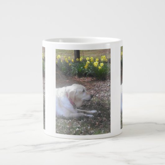 Mug de café géant du Labrador jaune (Devant)