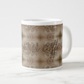 Mug de café géant en design floral Brown (Devant droit)