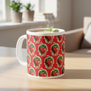 Mug de café géant fraise