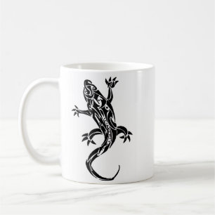 Mug de café Gecko de tatouage tribal