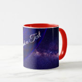Mug de café géométrique Blue Space Donuts (Devant droit)